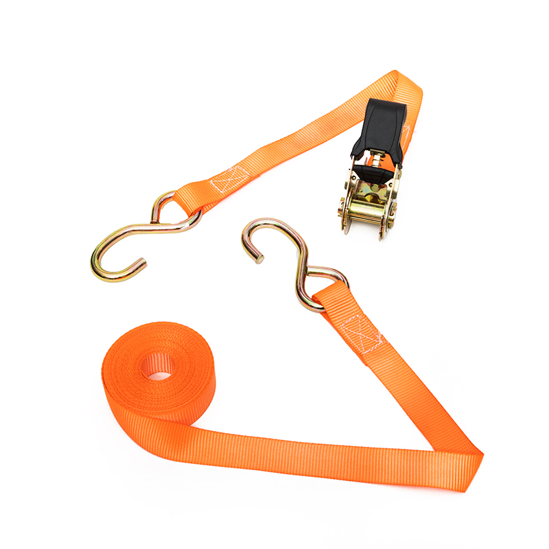 1 palec 25 mm 800 kg Ratchet Train-down popruhy s černým potaženým s háčkem