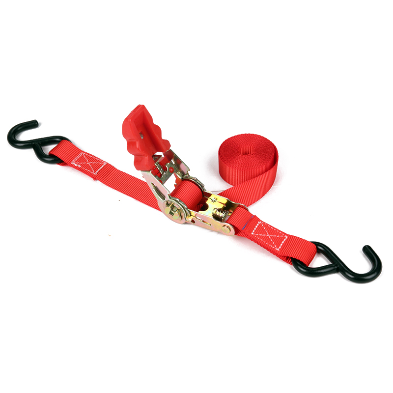 1 palec 25 mm 800 kg Ratchet Train-down popruhy s černým potaženým s háčkem